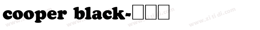 cooper black字体转换